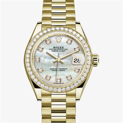 rolex datejust gold women|Rolex lady Datejust 28 price.